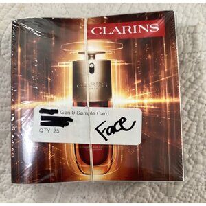 Clarins Double Serum Face Set of 25 Sample Cards*Anti-Aging Skincare*NIP